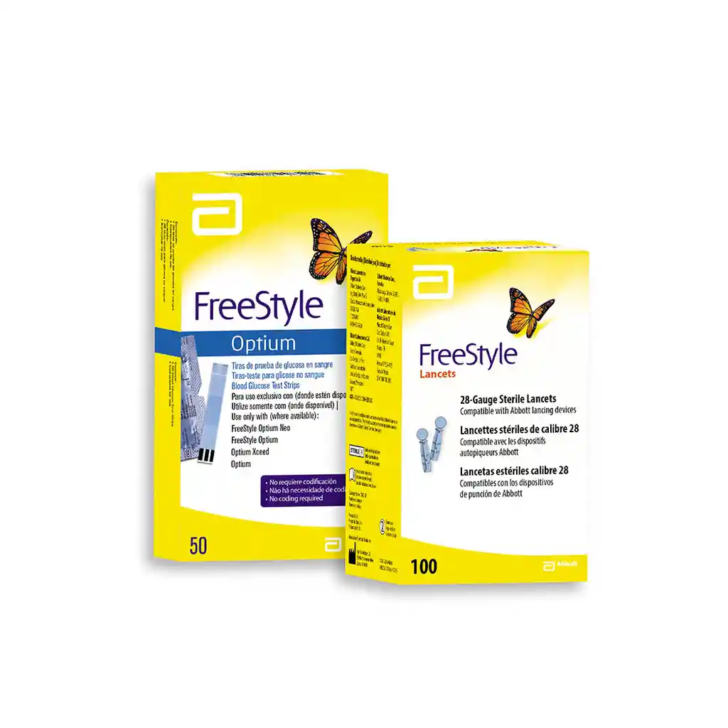 Freestyle Pack De Tirasy Lancetas Para Medicion De Glucosa