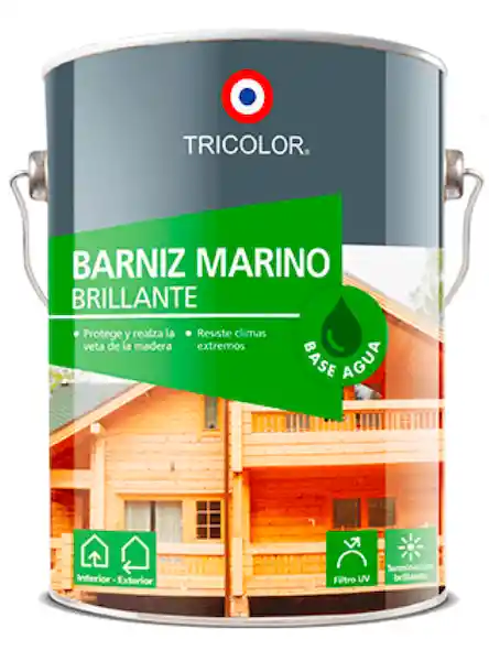 Tricolor Barniz Marino Base Agua Natural 945 mL