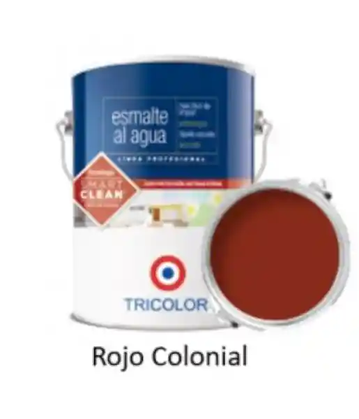 Tricolor Esmalte al Agua Profesional Rojo Colonial 945 mL