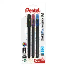 Pentel Set 3 Colores Roller Makkuro 0.7Mm