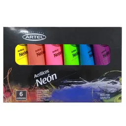 Artel Set 6 Pintura Acrílica Neón 22Ml.