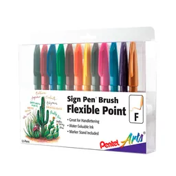 Pentel Set Sign Pen 12 Colores