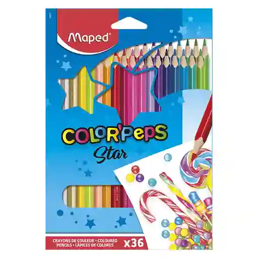 Estuche 36 Lápices De Colores Largos Maped