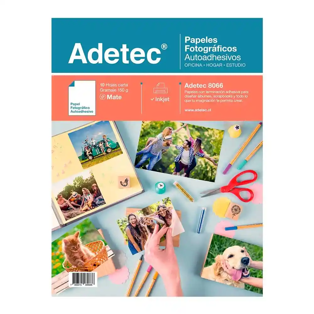 Adetec Papel Fotográfico Autoadhesivo