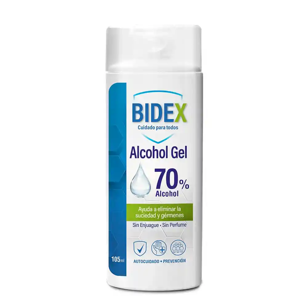 Bidex Alcohol Gel 70% Botella 105 Ml