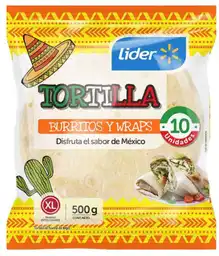 Lider Tortillas Para Burritos Y Wraps Tamano Xl