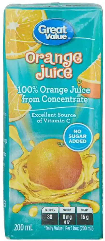 Jugo de Naranja 200 cc Great Value