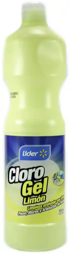 Cloro Gel Limon, 900 ml. Lider