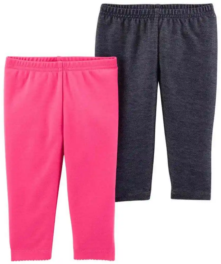 Set: 2 Pantalones de Buzo Fucsia y Gris (Talla 0-3 M), Child Of