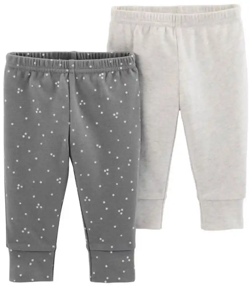 Set: 2 Pantalones de Buzo Estrellas y Gris (Talla 3-6), Child Of