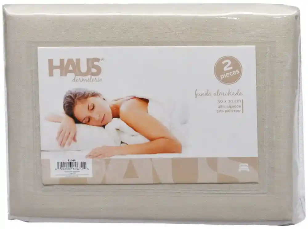 Fundas para Almohadas 2 Piezas 50 x 70 cms 1 Un, Haus