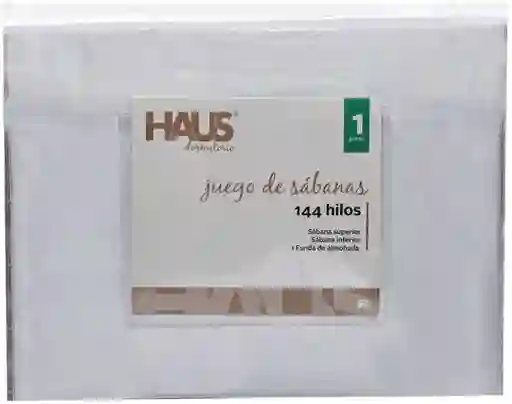 Juego de Sabanas 144 Hilos 1 Plaza Blanca 1 Un, Haus