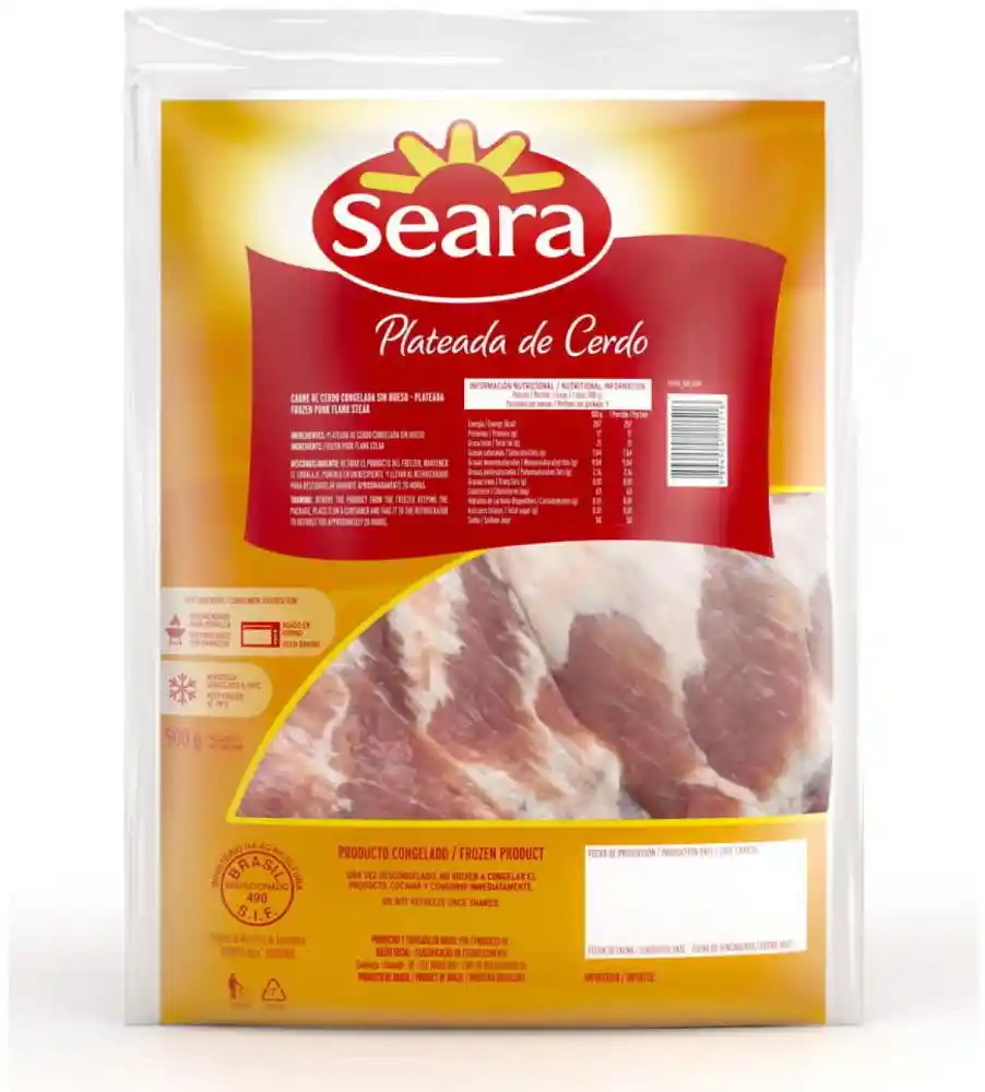 Seara Plateada Cerdo, 900 G.