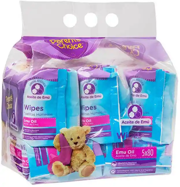 Parents Choice Toallitas Húmedas Ultra Soft con Aceite de Emú