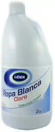 Lider Cloro Ropa Blanca. 2 Kg