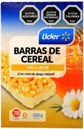 Barras De Cereal Miel Y Leche