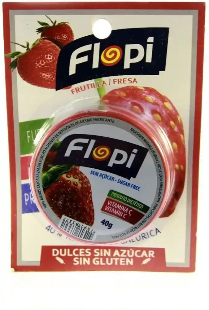 Flopi Caramelo Frutilla 40 G. Diet