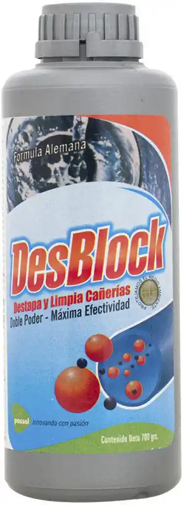 Desblock Destapa y Limpia Cañerías Doble Poder