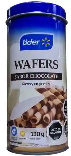 barquillos wafers sabor chocolate Líder