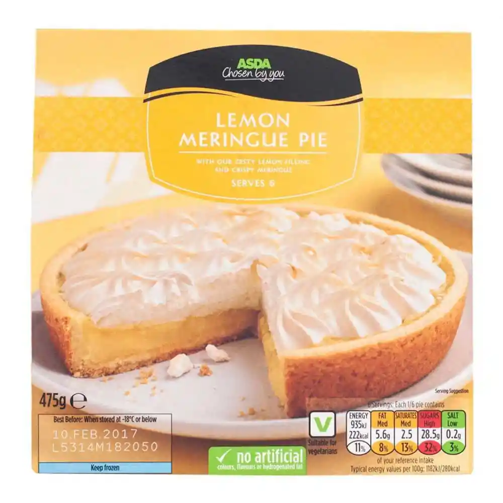 Asda Pie De Limon Merengue Caja 475 G.