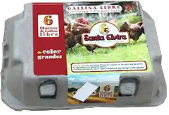 Gallina Feliz Huevos Color + Omega 3 6 Un. Santa Elvira