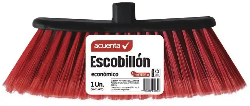 Acuenta Escobillón Económico Rojo