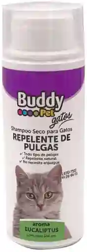 Buddy Pet Shampoo Seco Repelente Pulgas Para Gatos Eucalipto 100 G,