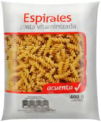 Acuenta Pasta Espirales Vitaminizada