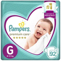 Pampers Pañales Premium Care Talla G