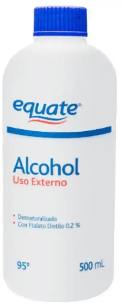 Alcohol Desnaturalizado Botella 500 ml, Equate