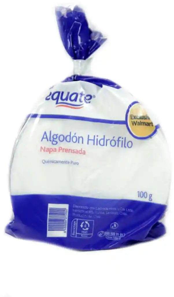 Equate Algodon Prensado 100 G,
