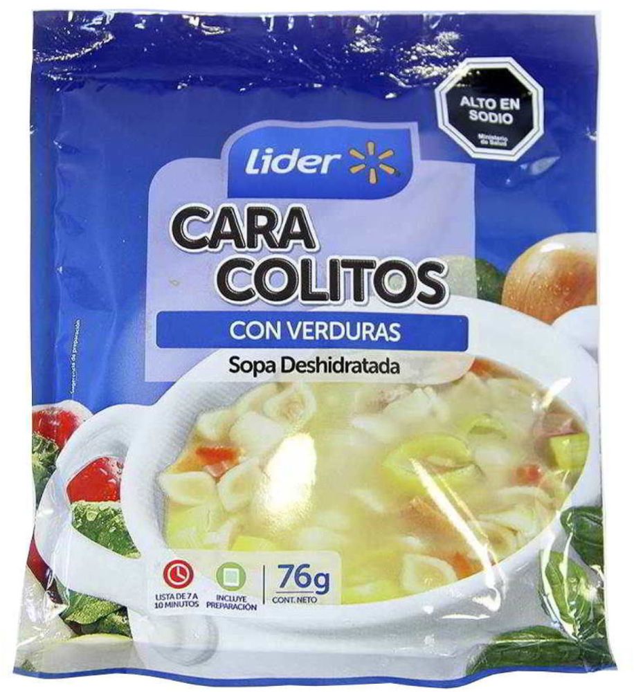 Sopa Deshidratada De Caracolitos Con Verduras 76 G Lider Rappi