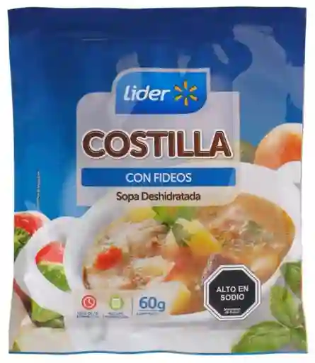 Sopa de Cotillas con Fideos 60 g Lider