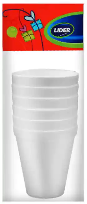 Vaso Termico Blanco 240 cc (6 Un) Lider