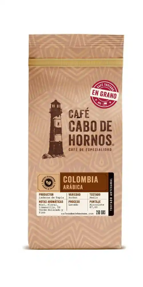 Cabo De Hornos Café Grano Colombia Borbon 250 Grs