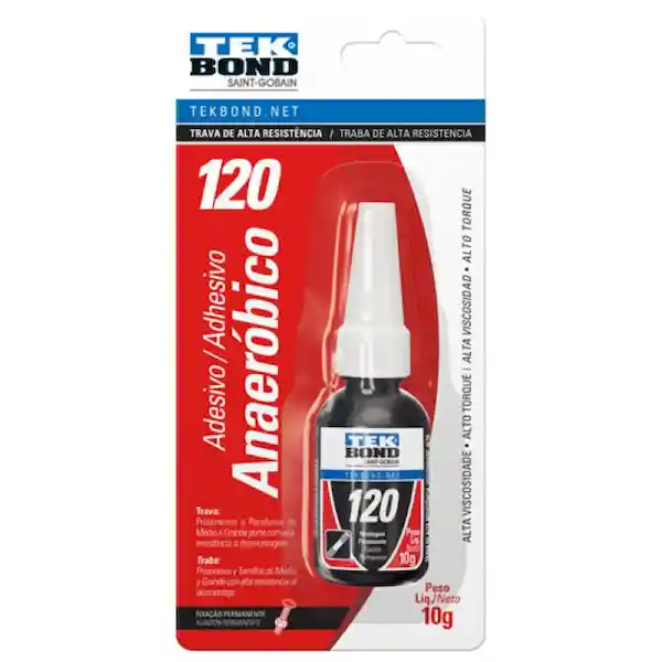 Tekbond Trabador Químico Torque Alto 120 Rojo 10 g