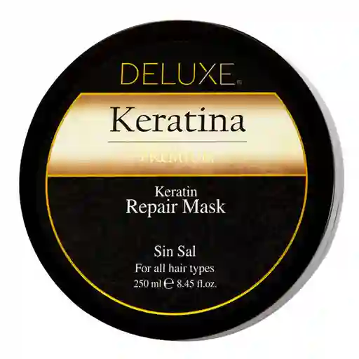 Deluxe Mascara Capilar Keratina Premium sin Sal 