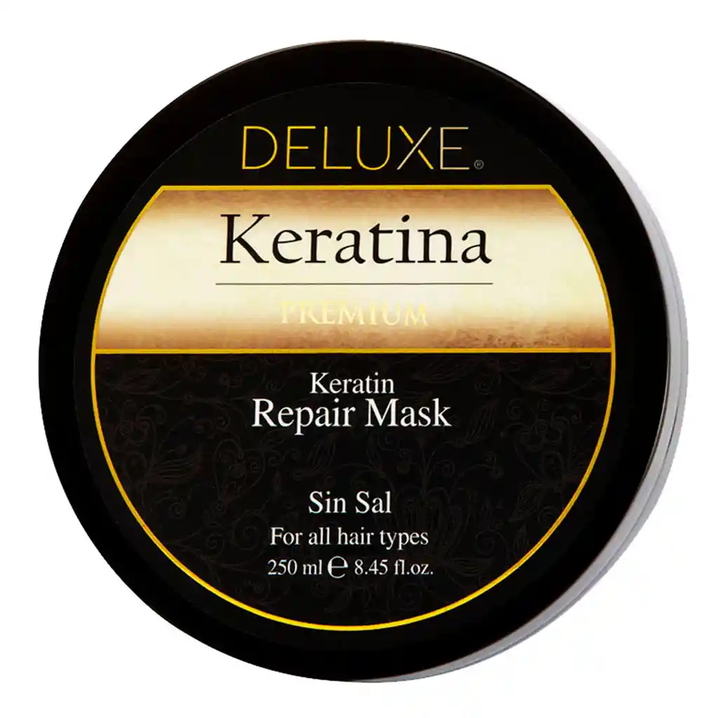 Deluxe Mascara Capilar Keratina Premium sin Sal 
