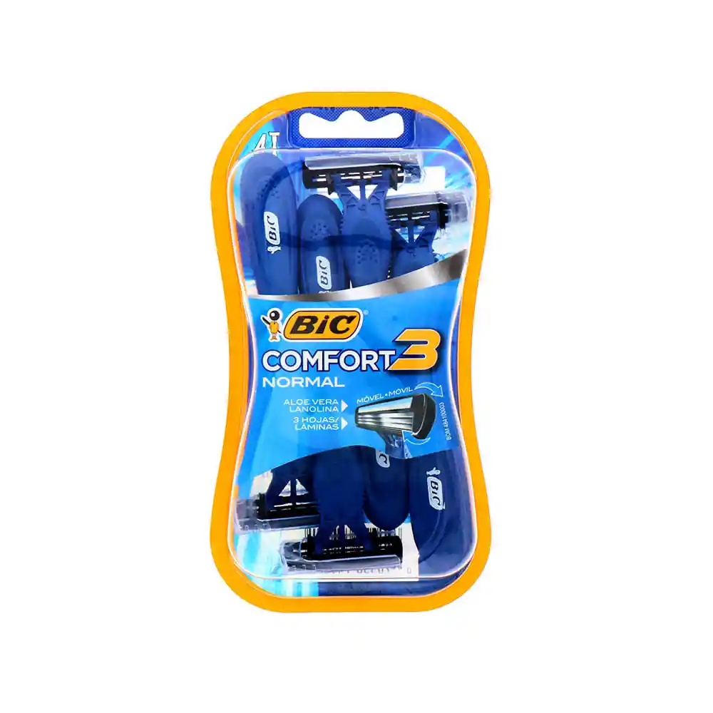 Bic Maq Afeitar Comfort 3H Normal  4Un