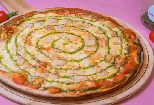 Pizza Camaron Pesto Mediana