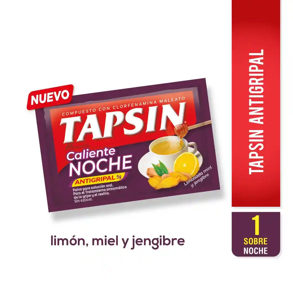 Tapsin Paracetamol (400 mg) + Noscapina Clorhidrato (10 mg) + Cafeína (33 mg)