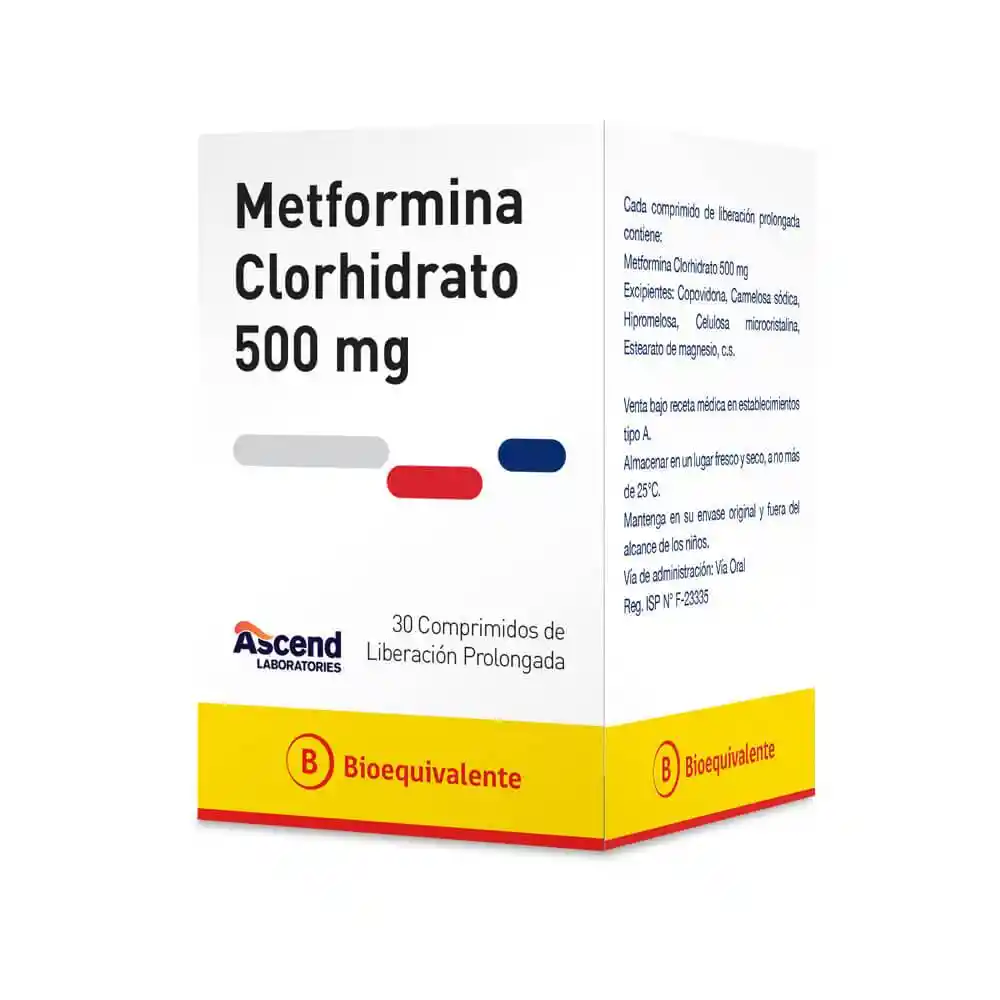 Ascend Metformina Clorhidrato (500 mg)