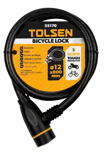 Tolsen Candado Para Bicicleta 12 x 800 mm