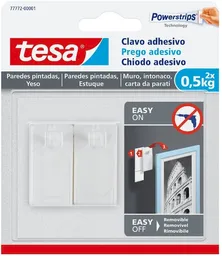Tesa Clavo Adhesivo Powerstrips Paredes Pintadas / Yeso 0.5 Kg