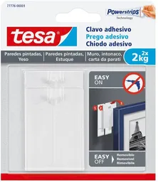 Tesa Clavo Adhesivo Powerstrips Paredes Pintadas / Yeso 2 Kg