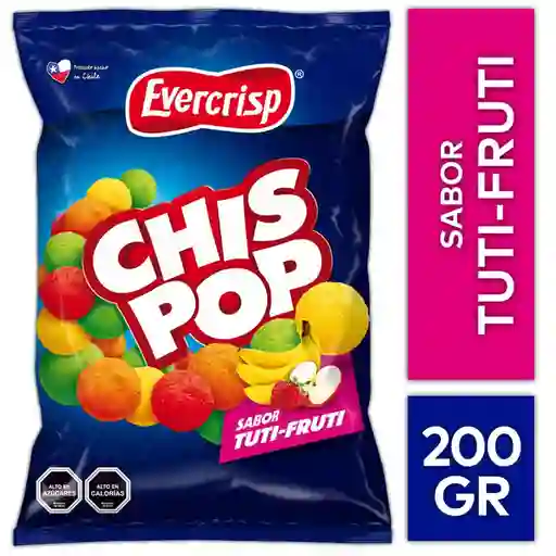 Evercrisp Chis Pop Sabor Tutti Frutti 200G