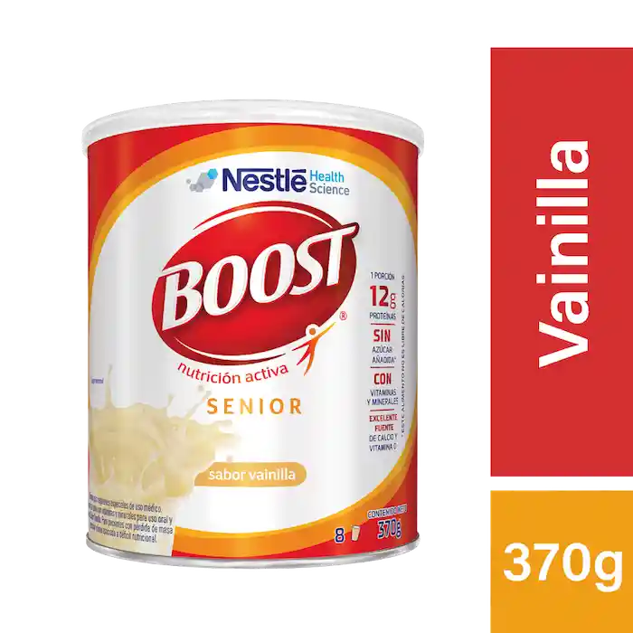 Boost Solución Nutricional Boost Senior Polvo Vainilla Lata 370G