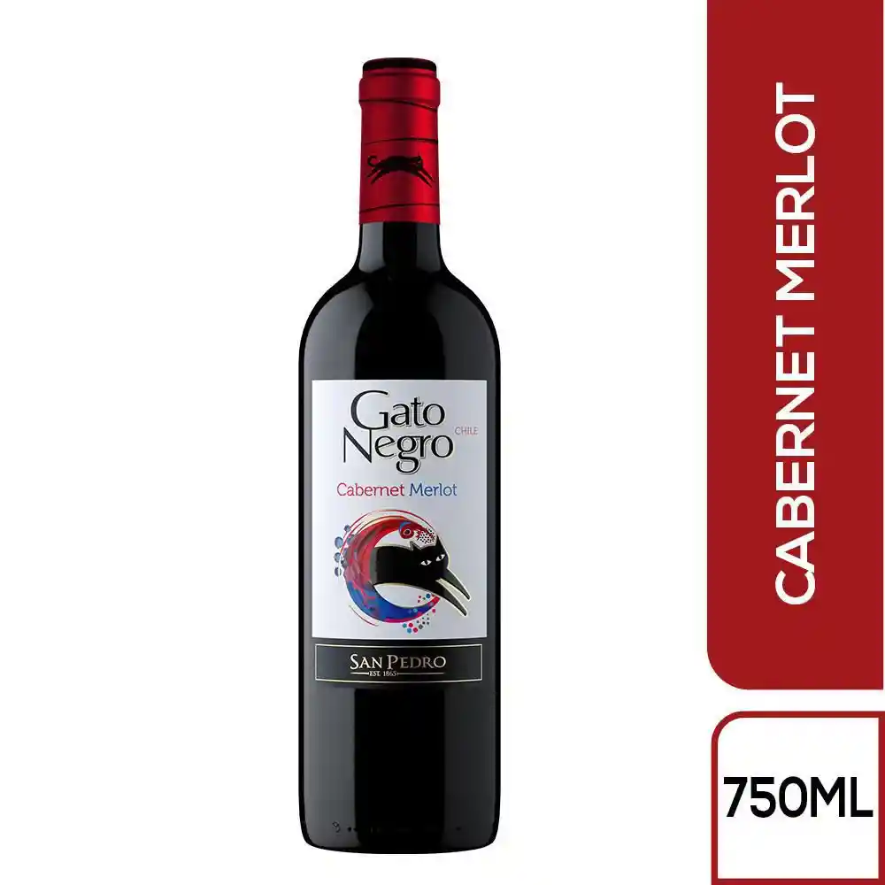 Gato Vino Merlot Cabernet Blend 700cc