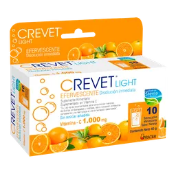 Crevet ® Light Vit. C 1.000 Mg Naranja Efervescente X 10 Sobres