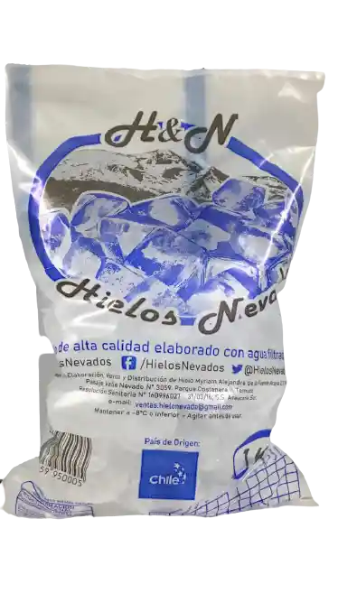 Hielo Cilindrico, 1000 g. Hielos Nevados